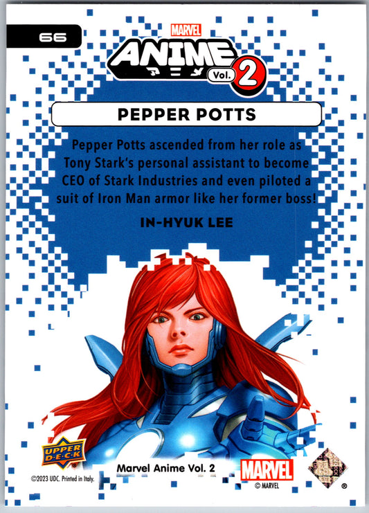 Marvel Anime Vol 2 2023 Base #066 Pepper Potts