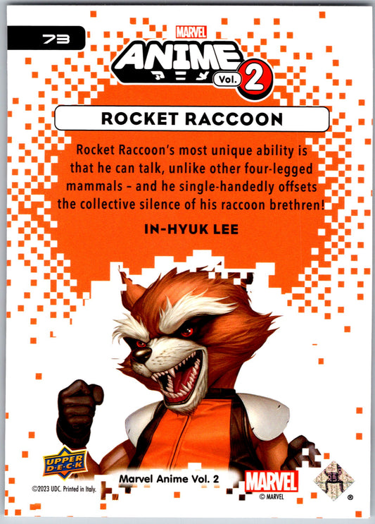 Marvel Anime Vol 2 2023 Base #073 Rocket Raccoon