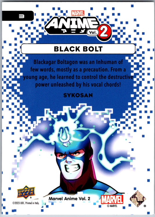 Marvel Anime Vol 2 2023 Base #003 Black Bolt Marvel Singles Upper Deck   