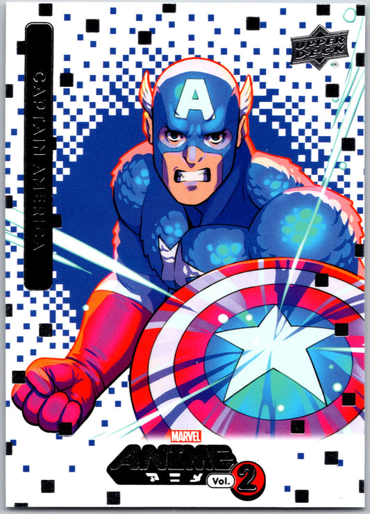 Marvel Anime Vol 2 2023 Base #009 Captain America Marvel Singles Upper Deck Default Title  