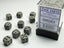Dice - Chessex 12mm d6 Opaque Grey/Black (36)