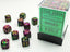 Dice - Chessex 12mm d6 Gemini Green-Purple/Gold (36) Gaming Chessex Manufacturing