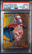 Marvel Fleer Ultra Spider-Man 2017 Metal Bronze Precious Metal Gems #MM35 Spider-Man 2099 PSA8