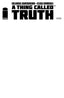 A Thing Called Truth #01 "Blank" Var Comics - Back Issues Image Comics
