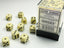 Dice - Chessex 12mm d6 Opaque Ivory/Black (36) Gaming Chessex Manufacturing