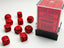 Dice - Chessex 12mm d6 Opaque Red/Black (36)