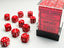 Dice - Chessex 12mm d6 Opaque Red/White (36) Gaming Chessex Manufacturing