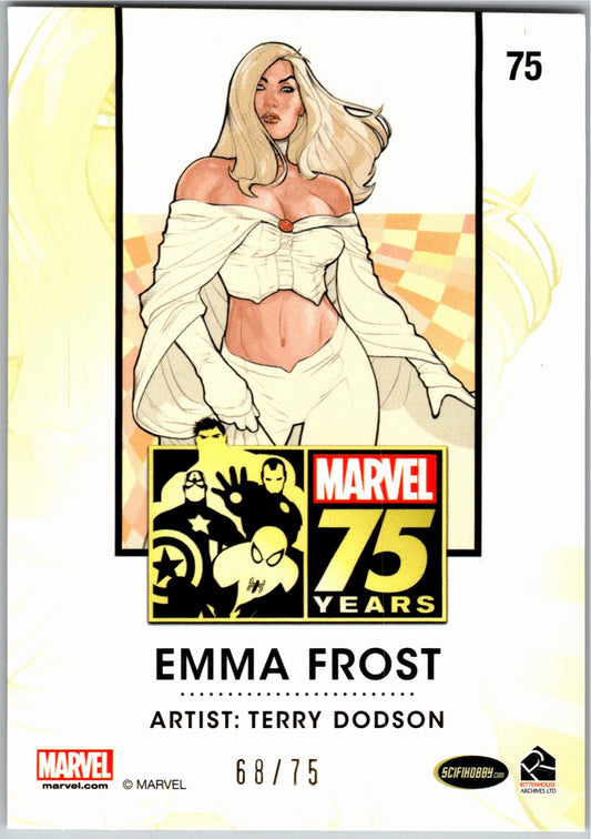 Marvel 75th Anniversary #75 Emma Frost /75 Marvel Singles I Want More Comics & Games   