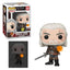 Pop Witcher III 554 Geralt (Igni) Glow-In-The-Dark GameStop Exc Action Figures/Funko Pop FUNKO