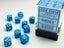 Dice - Chessex 12mm d6 Opaque Light Blue/white (36) Gaming Chessex Manufacturing