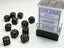 Dice - Chessex 12mm d6 Opaque Black/Gold (36) Gaming Chessex Manufacturing
