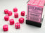 Dice - Chessex 12mm d6 Opaque Pink/White (36)