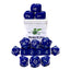 Dice - Opaque Dark Blue/White15ct Arch'd4 Gaming Roll 4 Initiative