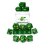 Dice - Opaque Dark Green/Yellow 15ct Arch'd4 Gaming Roll 4 Initiative