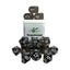 Dice - Translucent Black/White 15ct Arch'd4 Gaming Roll 4 Initiative