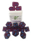 Dice - Translucent Dark Purple/Lt Blue 15ct Arch'd4 Gaming Roll 4 Initiative