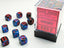 Dice - Chessex 12mm d6 Gemini Black-Starlight/Red (36) Gaming Chessex Manufacturing