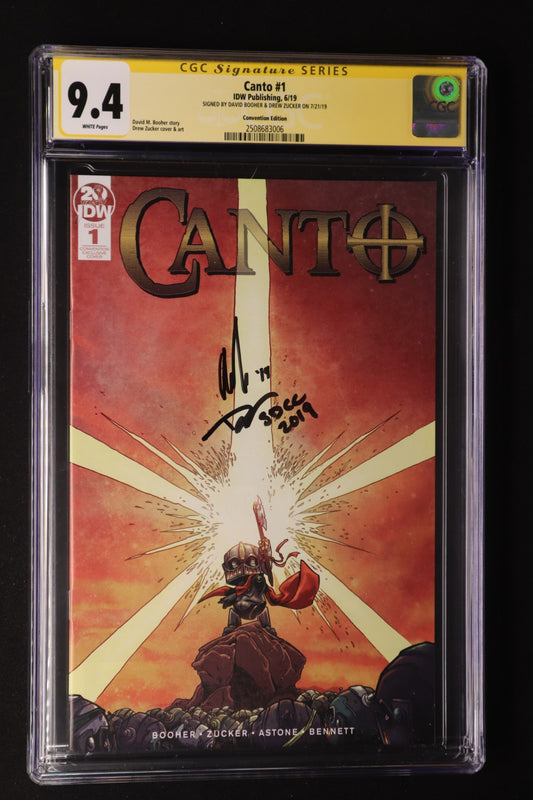 Canto #01 Zucker Convention Var CGC 9.4 Signed