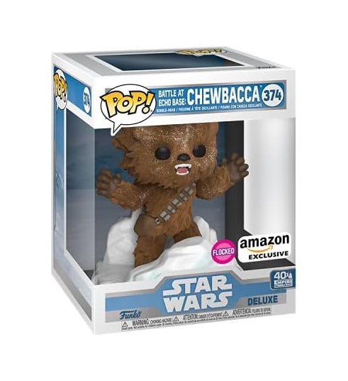 Pop Empire Strikes Back 40th 374 Battle at Echo Base: Chewbacca Flocked Amazon Exc Pop Star Wars Funko Default Title  