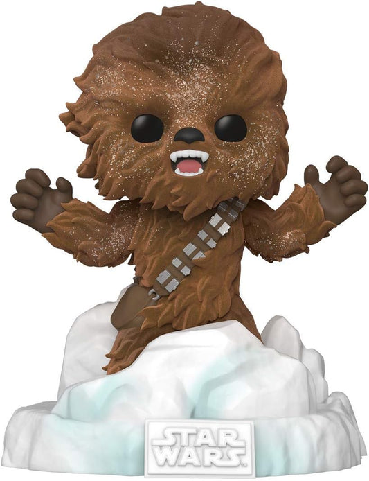 Pop Empire Strikes Back 40th 374 Battle at Echo Base: Chewbacca Flocked Amazon Exc Pop Star Wars Funko   