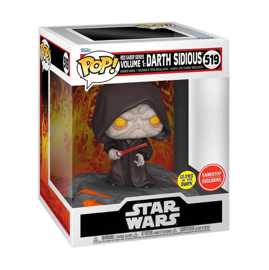 Pop 519 Red Saber Series Vol 1: Darth Sidious GID GameStop Exc Pop Star Wars Funko Default Title  