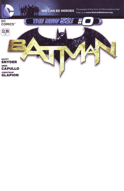 Batman (2011) #00 Blank Var Blank Covers DC Comics Default Title  