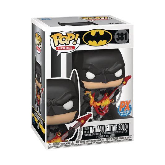 Pop 381 Death Metal Batman (Guitar Solo) Previews Exc Pop DC Comics Funko Default Title  