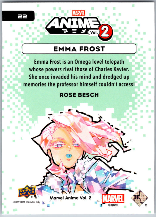 Marvel Anime Vol 2 2023 Base #022 Emma Frost