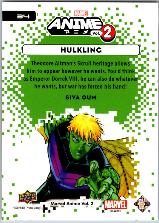 Marvel Anime Vol 2 2023 Base #034 Hulkling