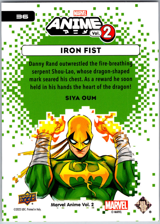Marvel Anime Vol 2 2023 Base #036 Iron Fist