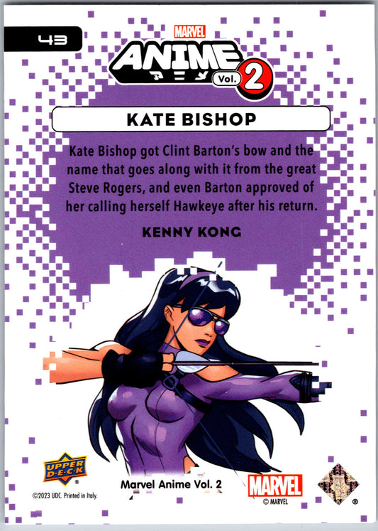 Marvel Anime Vol 2 2023 Base #043 Kate Bishop