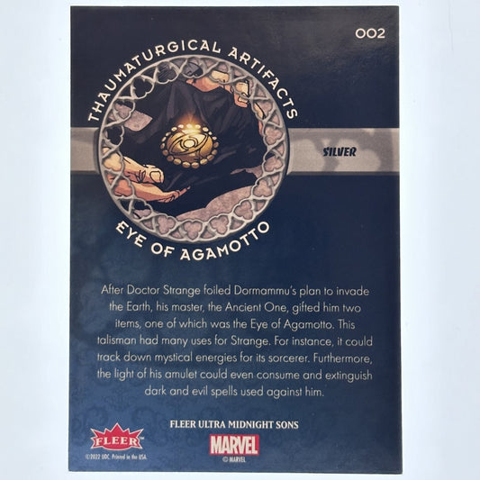 Marvel Fleer Ultra Midnight Sons Thaumaturgical Artifacts - #OO2 - Eye of Agamotto