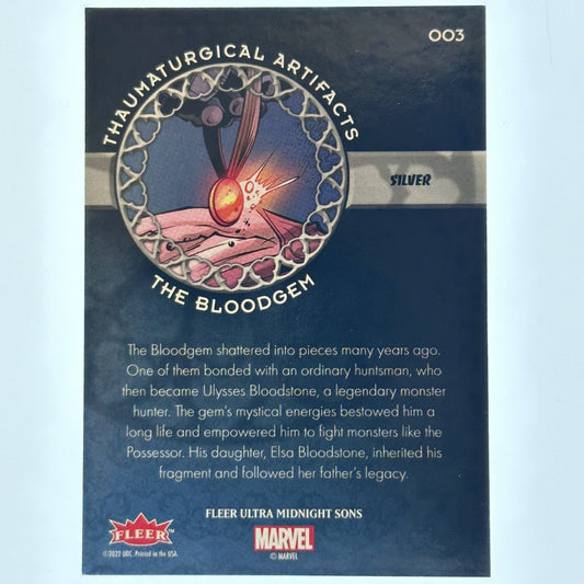 Marvel Fleer Ultra Midnight Sons Thaumaturgical Artifacts - #OO3 - The Bloodgem