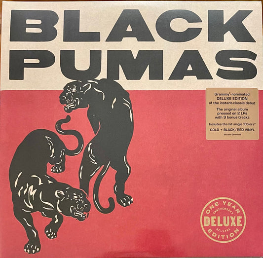 Black Pumas - Black Pumas. 2LP Gold & Black Marbled