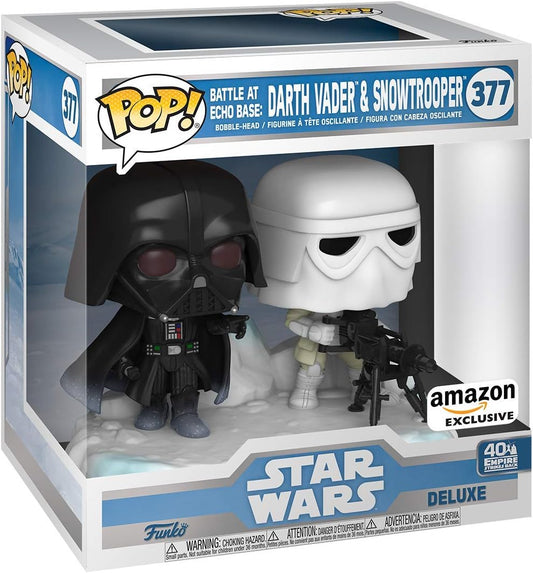 Pop Empire Strikes Back 40th 377 Battle at Echo Base: DarthVader/Snowtrooper Amazon Exc Pop Star Wars Funko Default Title  