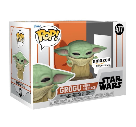 Pop 477 Grogu Using the Force Amazon Exc Pop Star Wars Funko Default Title  