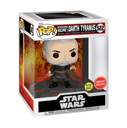 Pop 522 Red Saber Series Vol 1: Darth Tyranus GID GameStop Exc Pop Star Wars Funko Default Title  