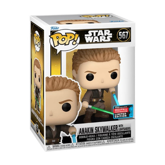 Pop 567 Anakin Skywalker w/Lightsabers 2022 Fall Con Exc Pop Star Wars Funko Default Title  